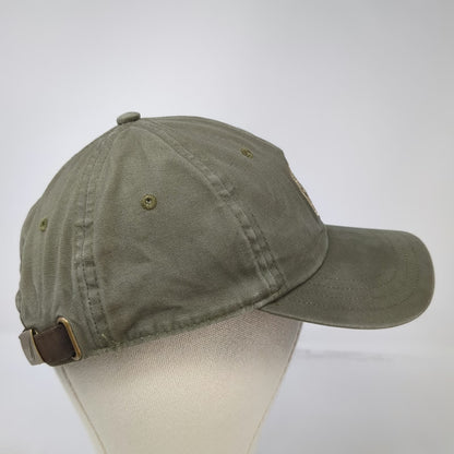 Nautica Baseball Cap Green One Size Embroidered Crest Crossed Oars Cotton Hat