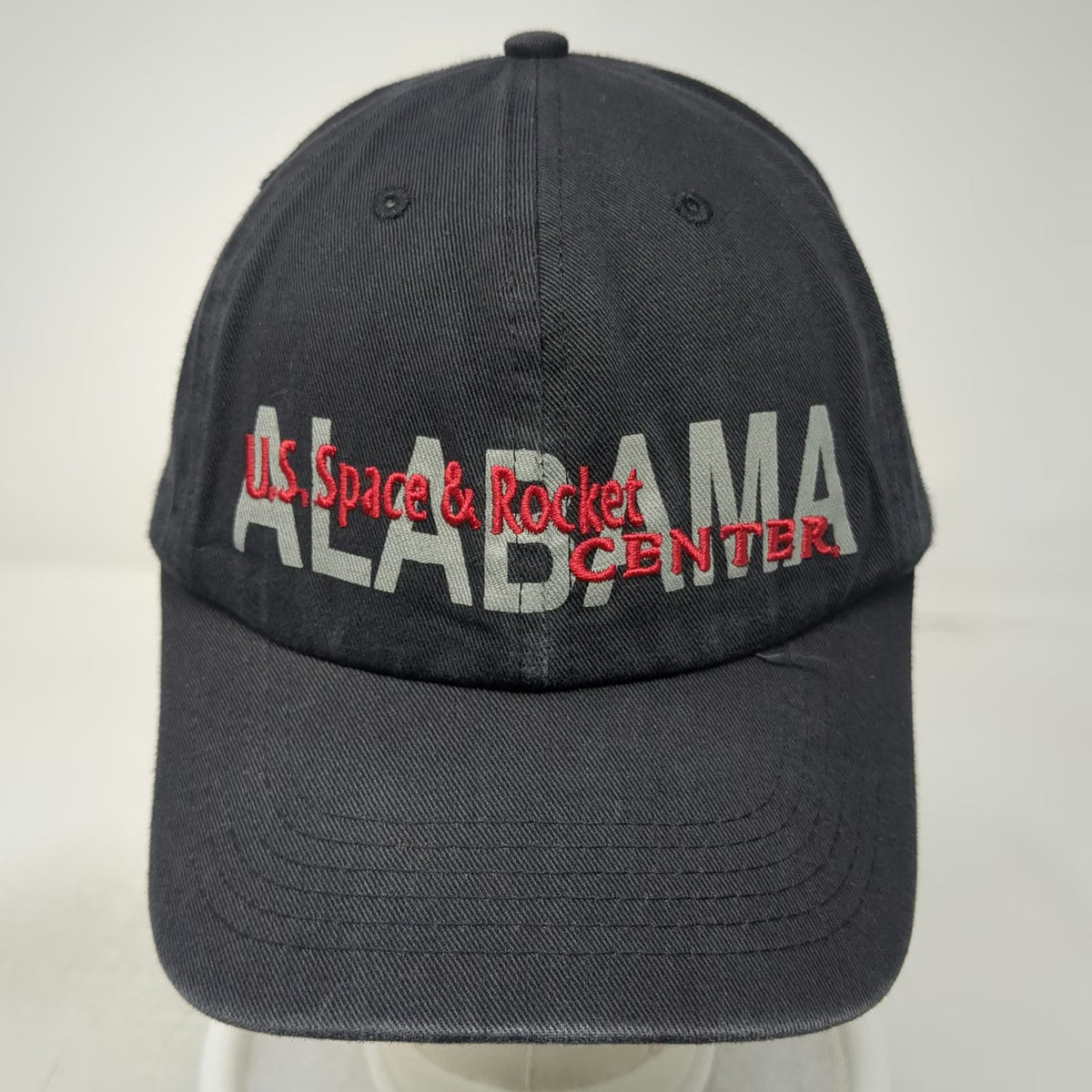 U.S. Space & Rocket Center Black One Size Baseball Cap Hat NASA Alabama Museum