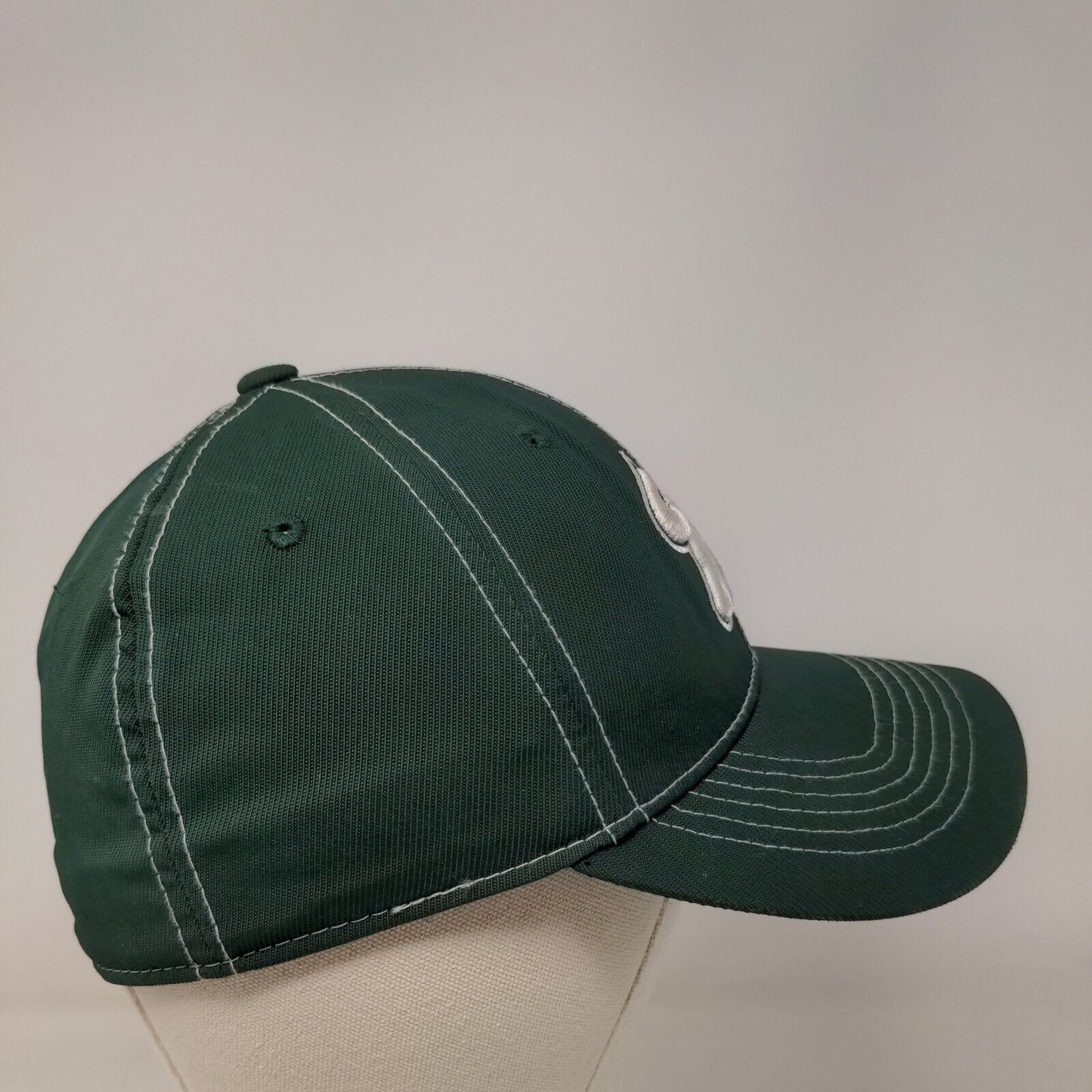 Top of the World Men's Fitted Hat Green S-M Embroidered USF Bulls Logo