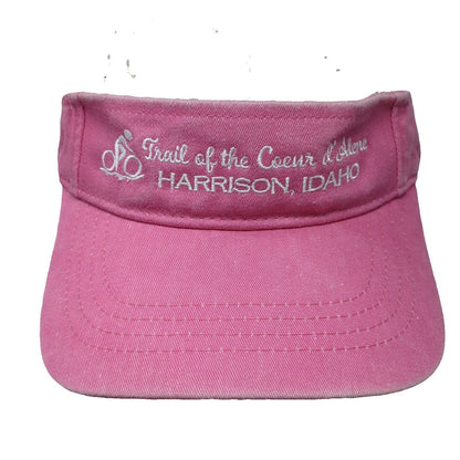 Capsmith Pink OSFM Visor Hat Strapback Trail of the Coeur d'Alene Harrison ID