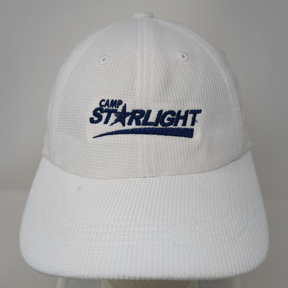 Port Authority Baseball Cap White OSFM Camp Starlight Blue Strapback Hat Logo