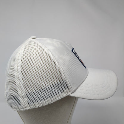 USA Snapback Trucker Hat White OS Adjustable Patriotic Mesh Back Under Armour