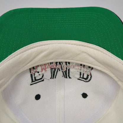 Snapback White Black One Size Green Underbrim Ft Myers Beach FL FMB Logo Hat