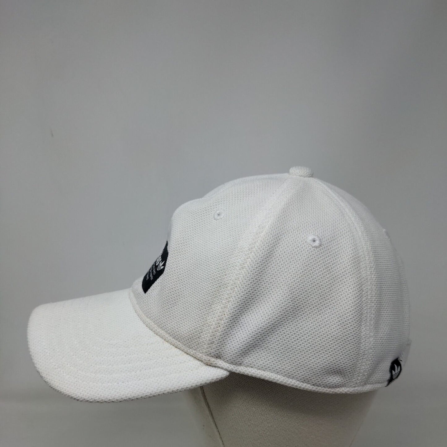 Adidas Patch Strapback Hat White OSFM Adjustable 6 Panel Vent Holes