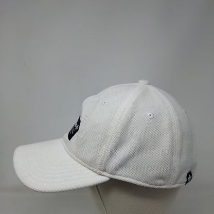 Adidas Patch Strapback Hat White OSFM Adjustable 6 Panel Vent Holes