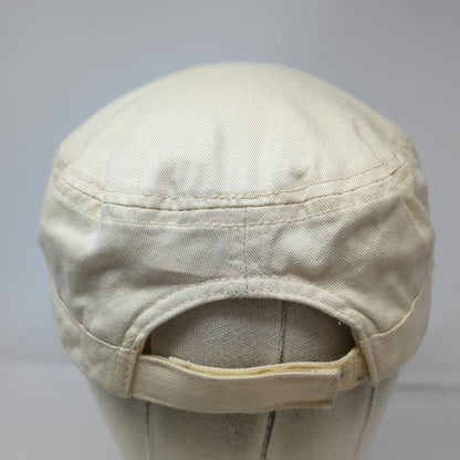 Stone Mountain Park Army Cap Beige OSFM Strapback Floral Butterfly Flower Hat