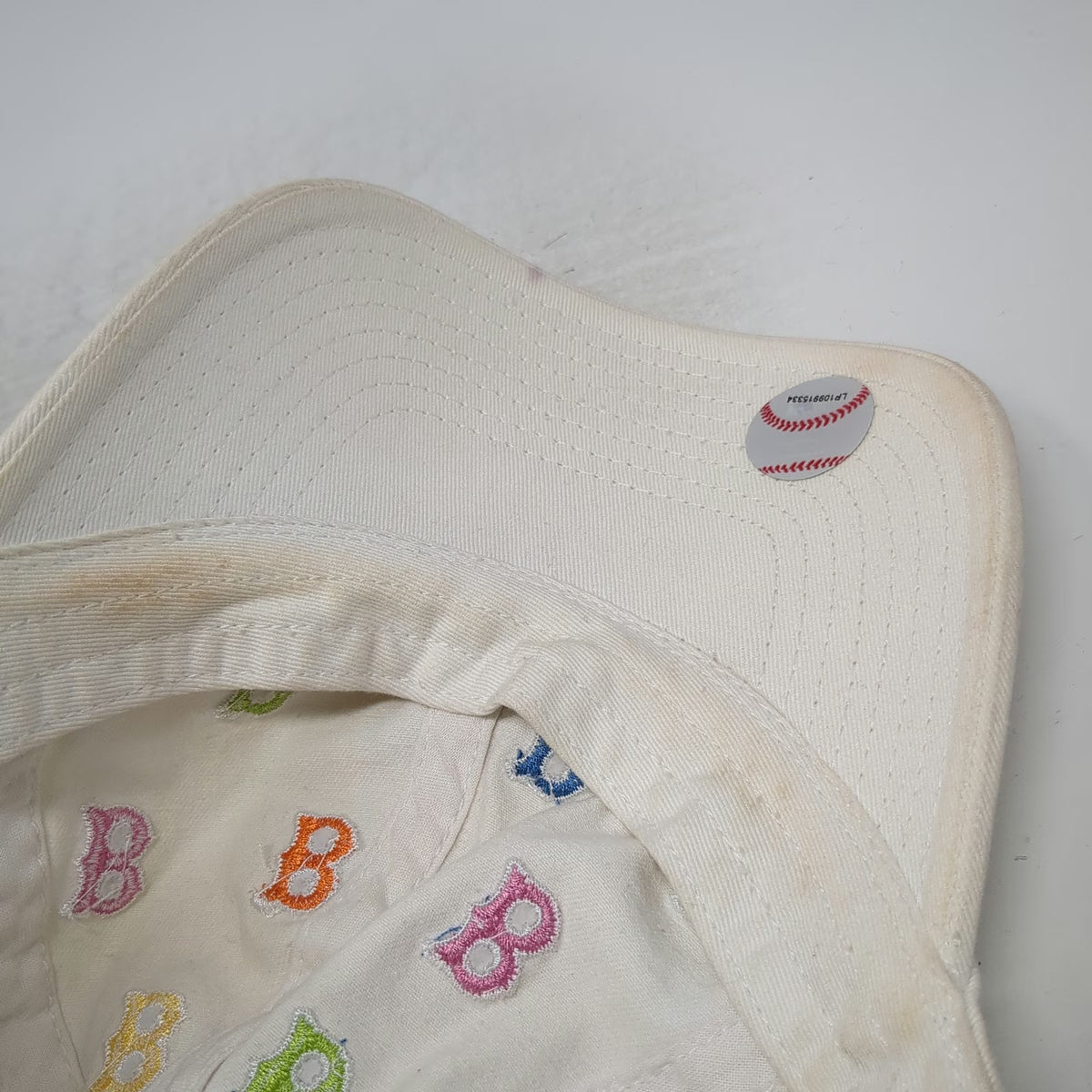 Boston Red Sox MLB American Needle White One Size Baseball Cap All Over Logo Hat
