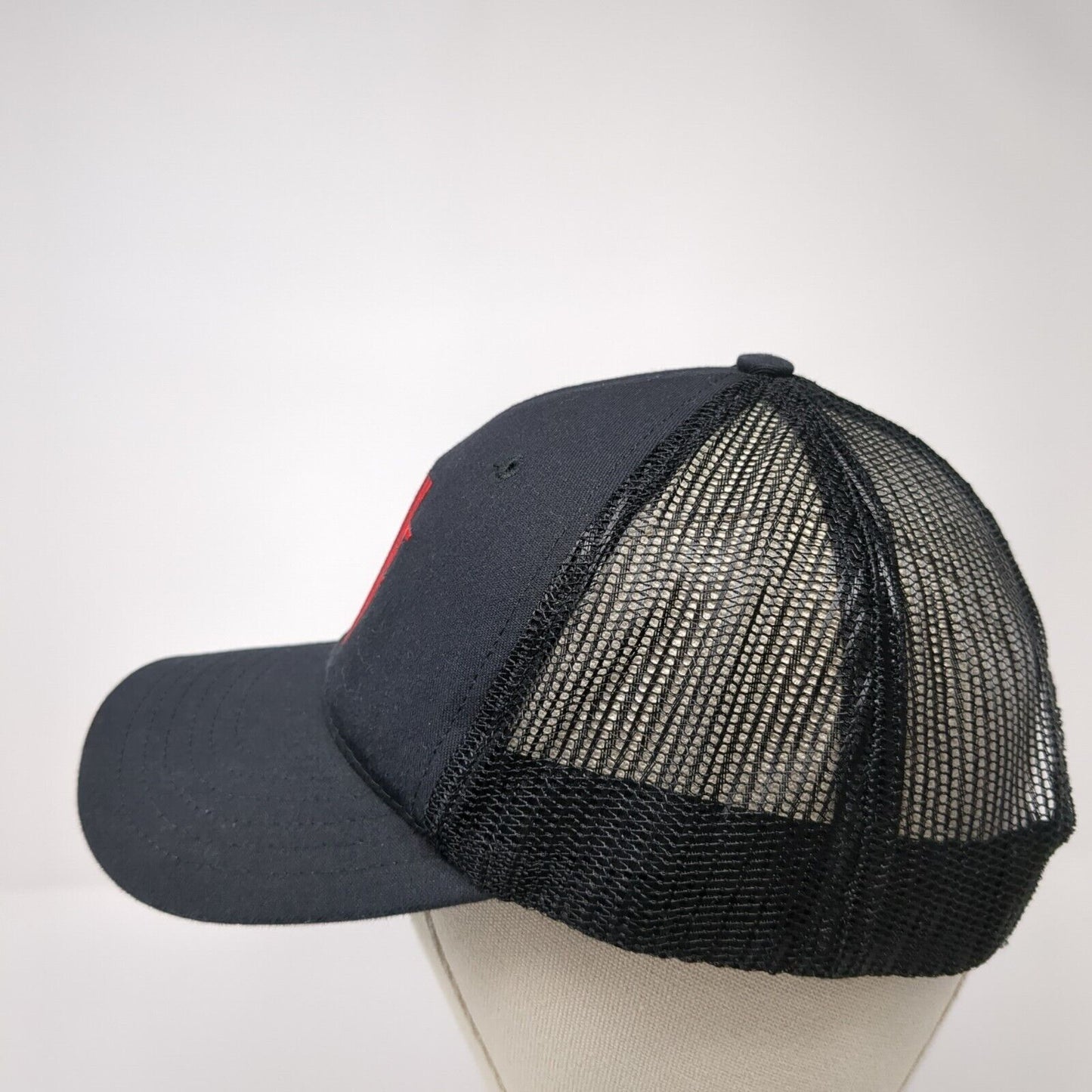 USA Flag Snapback Trucker Hat Black OS Adjustable Embroidered Mesh Classic Caps