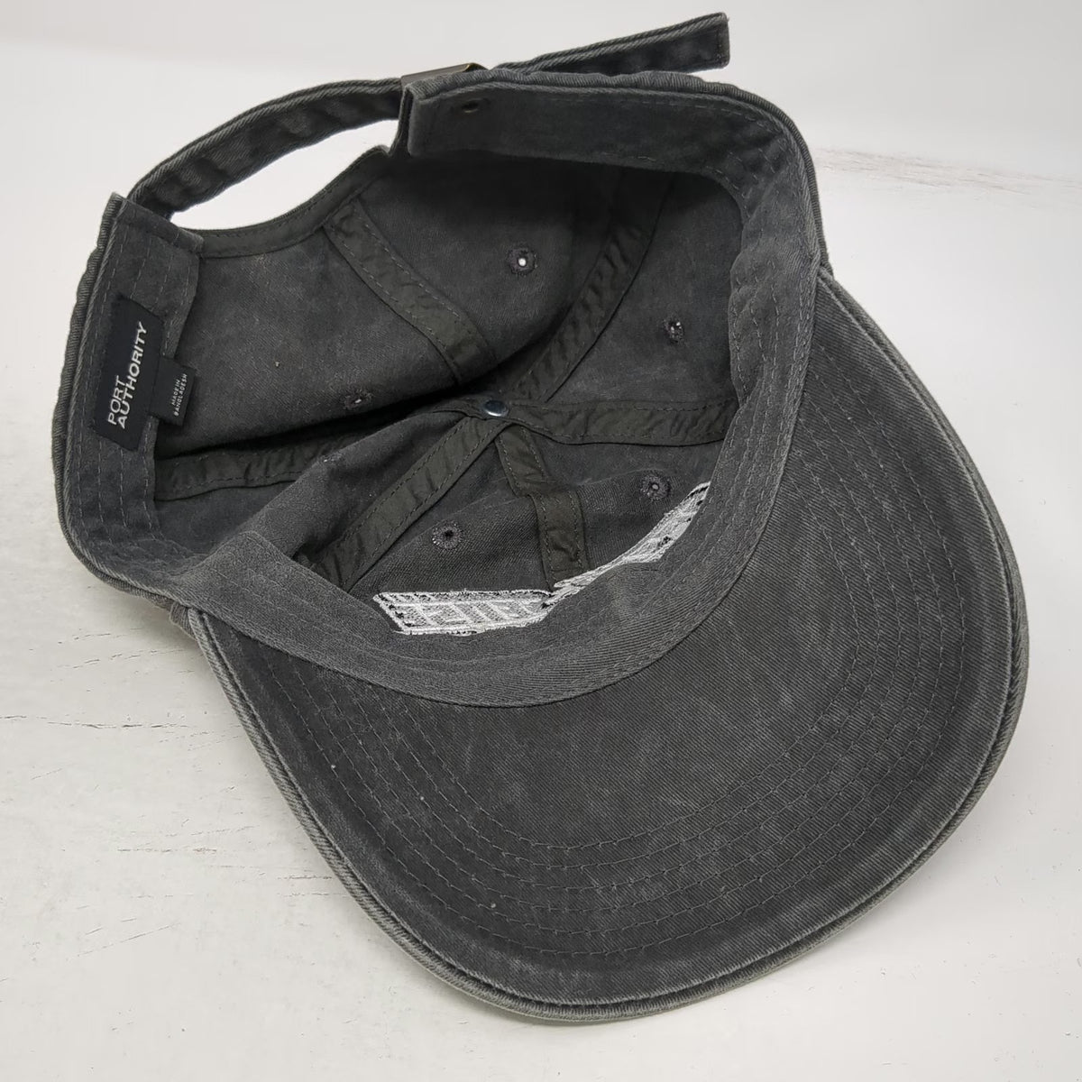 Port Authority Baseball Cap Gray One Size Speed Sense Motorsports Washed Hat