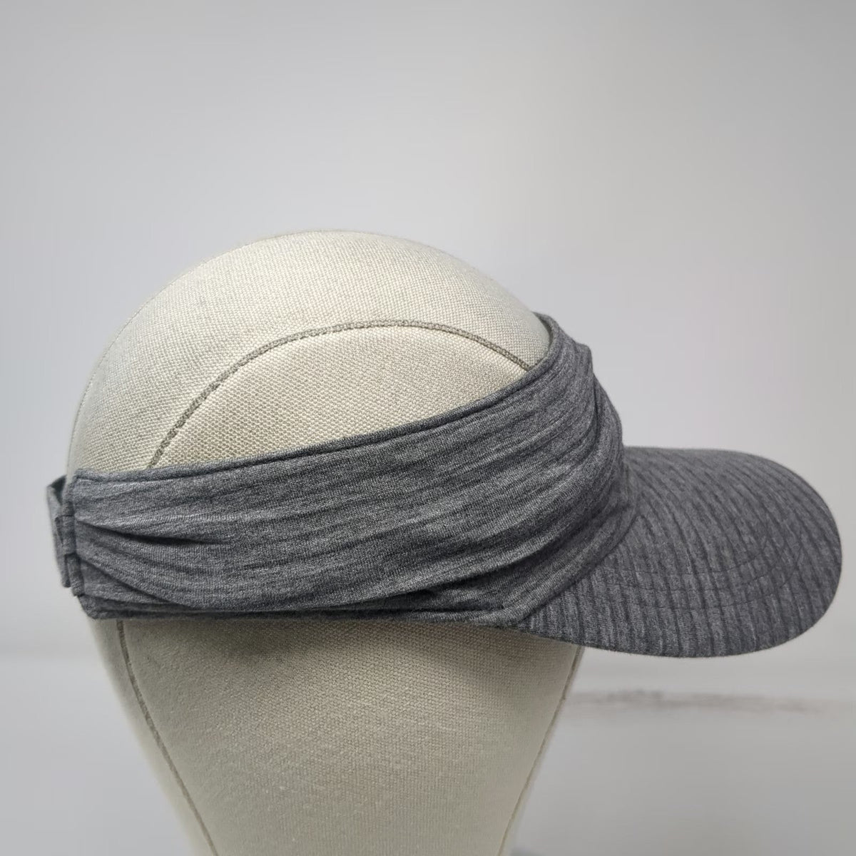 Pistil Visor Gray One Size Twisted Front Heathered Cotton Spandex Slideback Hat