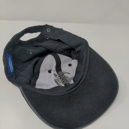 Hawaii Slideback Hat Black One Size Adjustable Embroidered 6 Panel Surfware