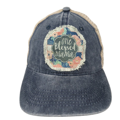 One Blessed Mama Snapback Mesh Back Trucker Hat Multi One Size Patch