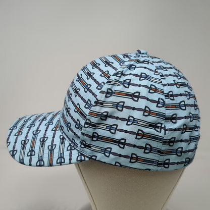 Kerrits Snapback Hat Blue One Size Polyester Equestrian Horse Bit Print Pattern