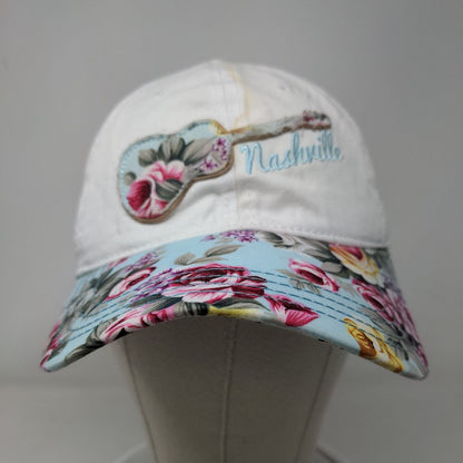 Nashville Floral Guitar Strapback Hat Multi One Size Embroidered Adjustable