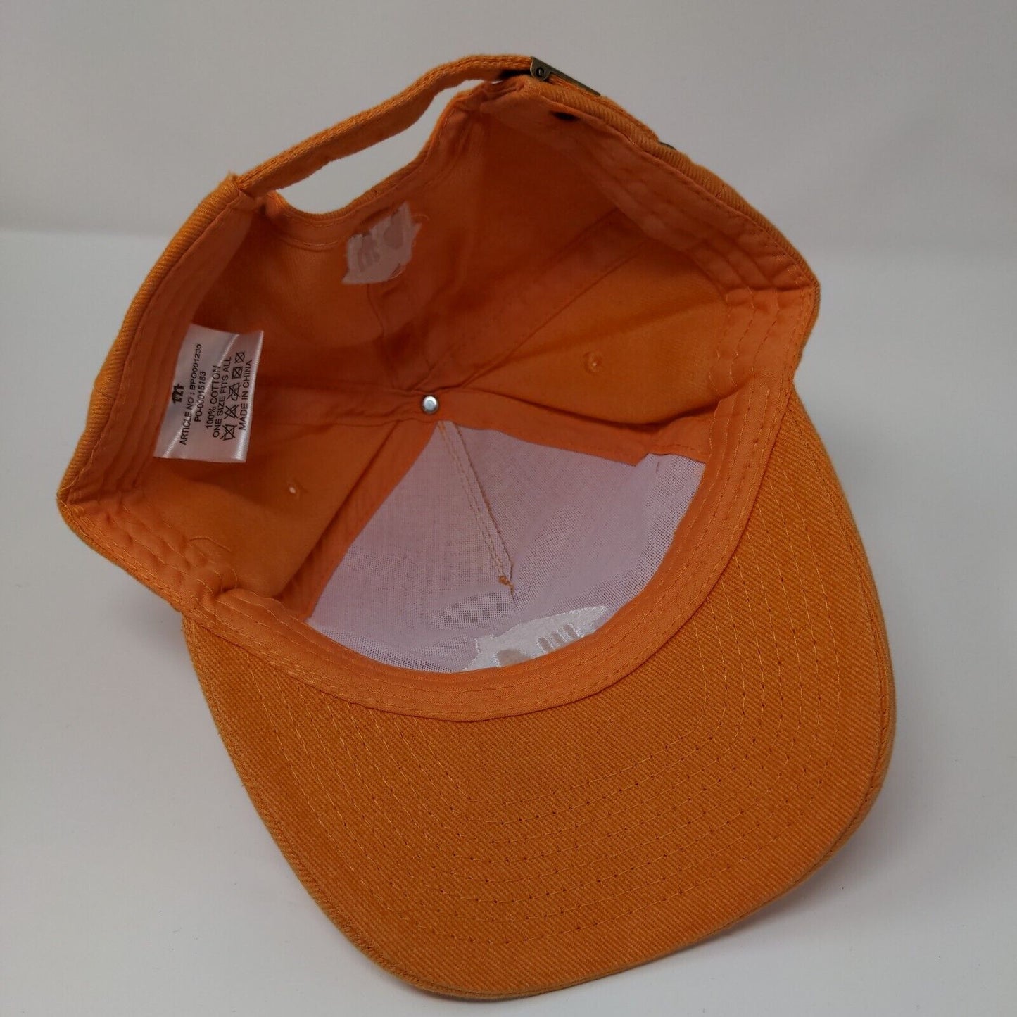 Lieferando Slideback Hat Orange OSFA Solid Adjustable Embroidered