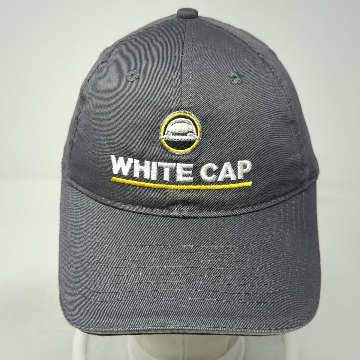 Port & Company White Cap Dow Gray Baseball Cap One Size Strapback Hat Dowsil
