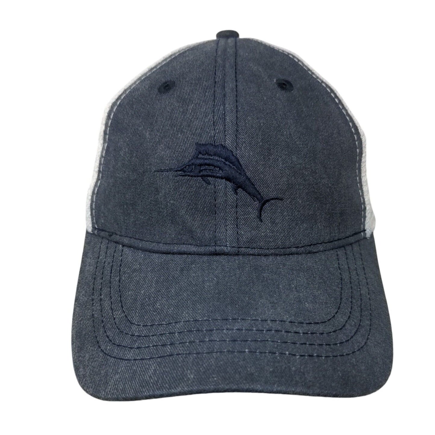 Tommy Bahama Marlin Slideback Trucker Hat Blue One Size Mesh Back
