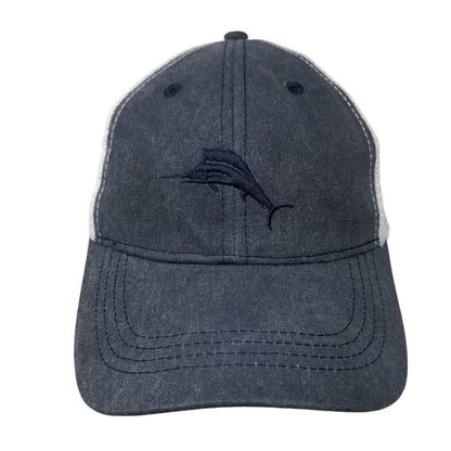 Tommy Bahama Marlin Slideback Trucker Hat Blue One Size Mesh Back