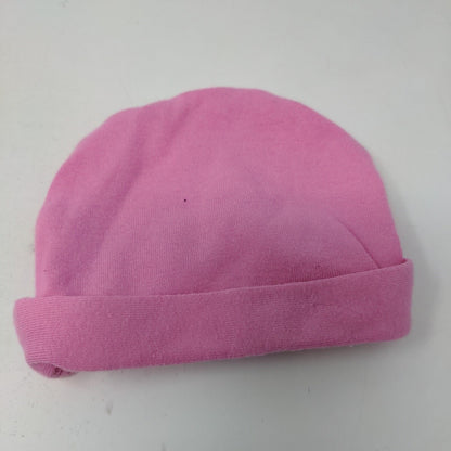 Harley Davidson Baby Girl's Beanie Hat Pink Size 3/6 Months Embroidered Logo