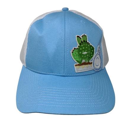 Outdoor Cap Patch Snapback Mesh Back Trucker Hat Blue Adult Colorblock