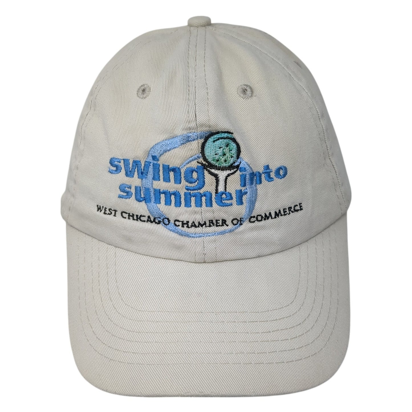 Swing Into Summer West Chicago Chamber Of Commerce Baseball Cap Beige OS AMC