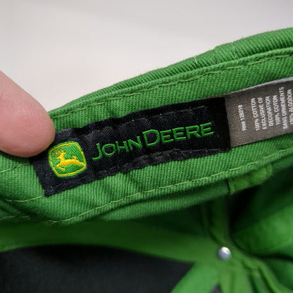 John Deere Baseball Cap Green Black Gray One Size Embroidered Graphic Logo Hat