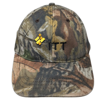 ITT Logo Camo Baseball Cap One Size Brown Advantage Camouflage Strapback Hat