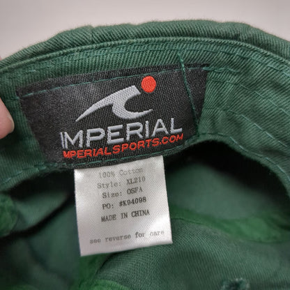 Imperial Baseball Cap Green One Size Crane Trust Embroidered Slideback Hat