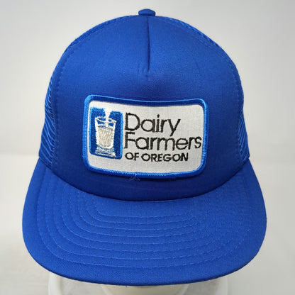 Designer Award Trucker Hat Blue One Size Dairy Farmers Oregon Patch Foam Mesh