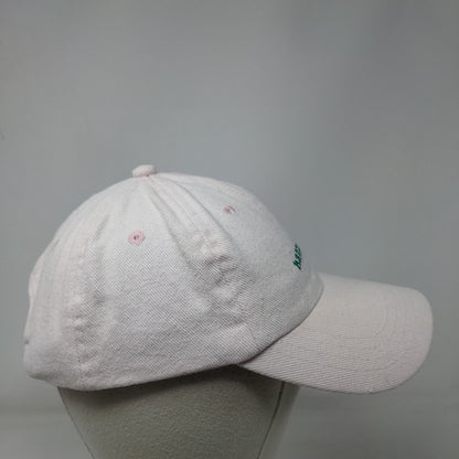 Happy Hour Slideback Hat Pink One Size Adjustable Embroidered Vented Holes Rubi