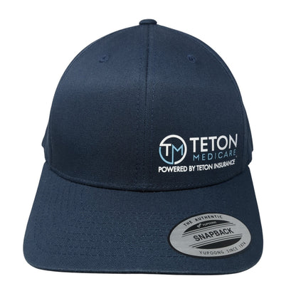 Teton Medicare Insurance Snapback Hat Blue One Size Adjustable Classics Yupoong