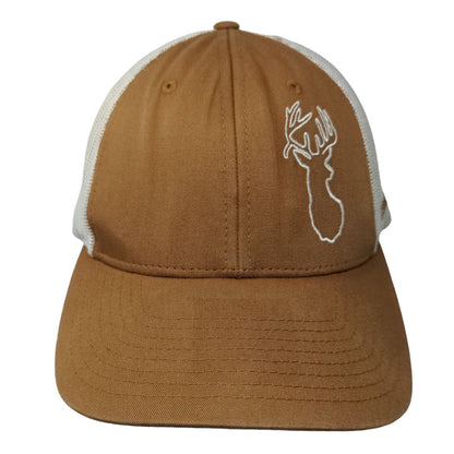 Southern Yell Snapback Trucker Hat Brown M/L Embroidered Mesh Back Richardson