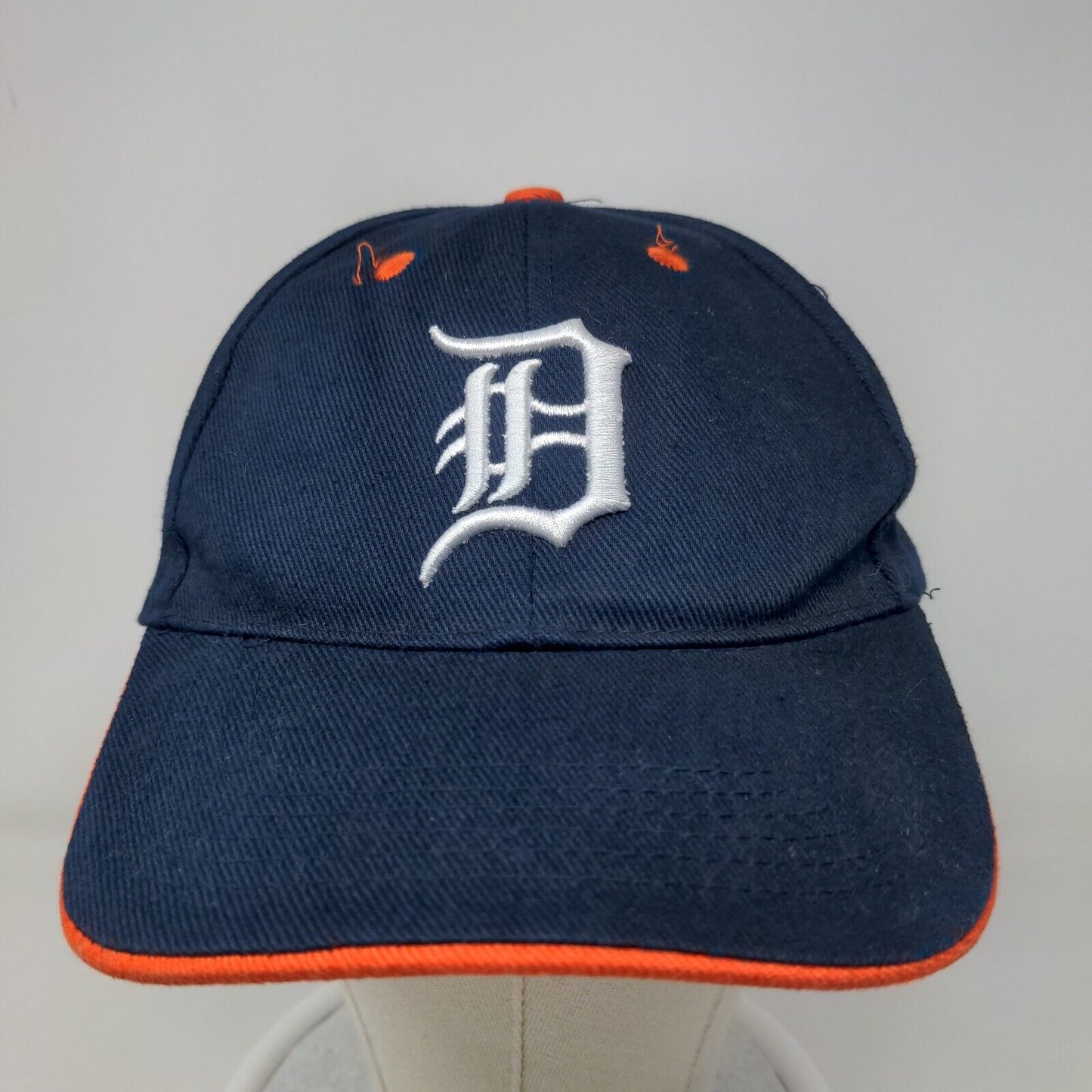 MLB Men's Strapback Hat Blue Size OS Embroidered Detroit Tigers Logo Cotton