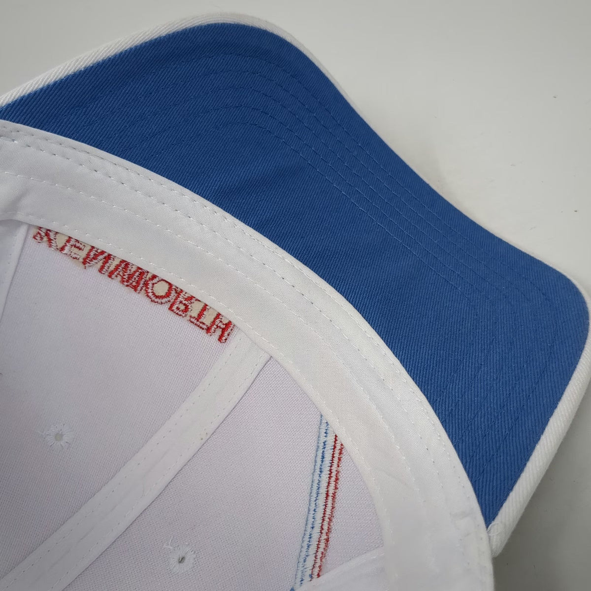 Kenworth Baseball Cap White One Size Red Blue Embroidered Logo Trucking Hat