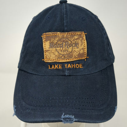 Hard Rock Cafe Baseball Cap Blue Brown One Size Distressed Lake Tahoe Patch Hat