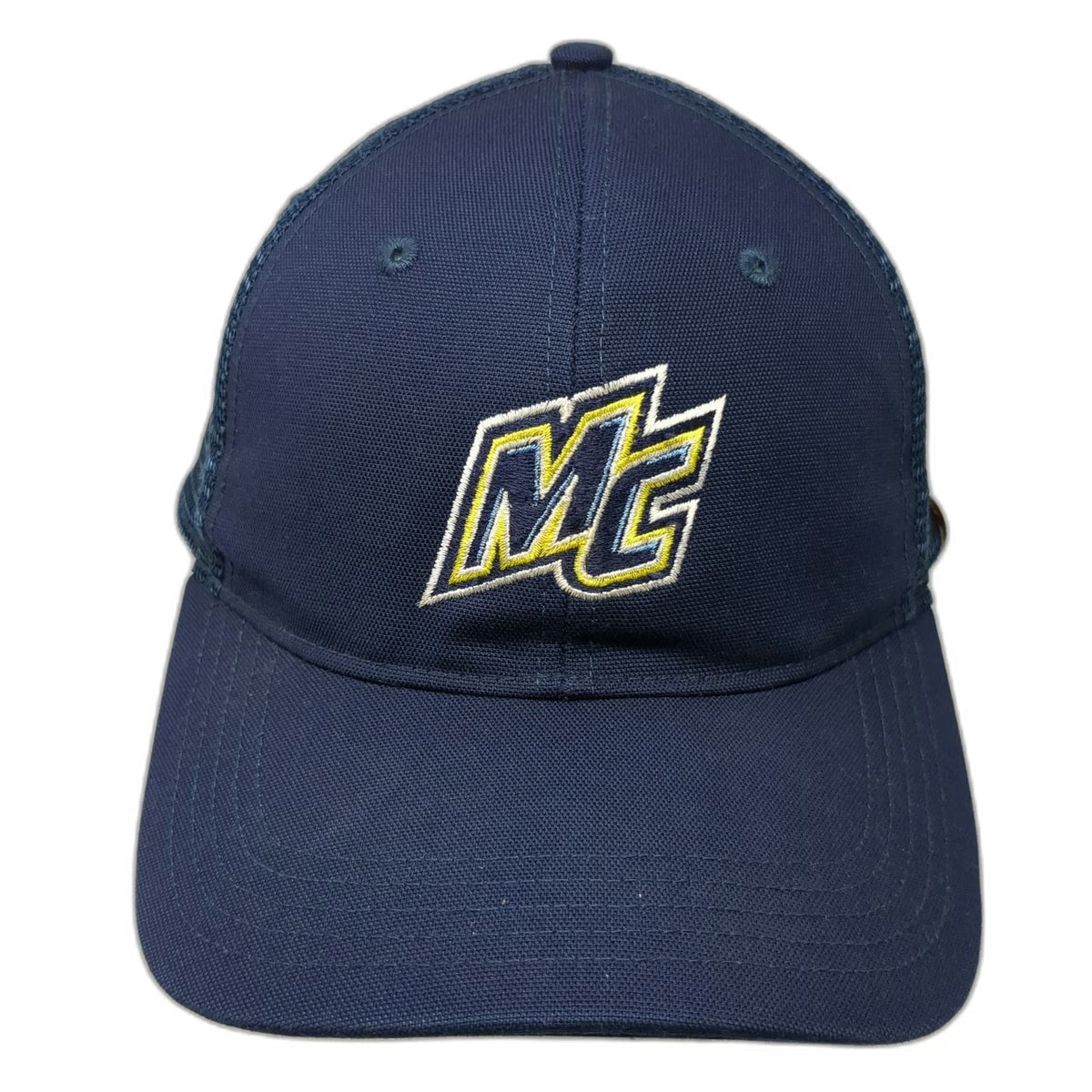 Carhartt Trucker Hat Blue One Size Mesh Snapback MC Logo Adjustable Workwear