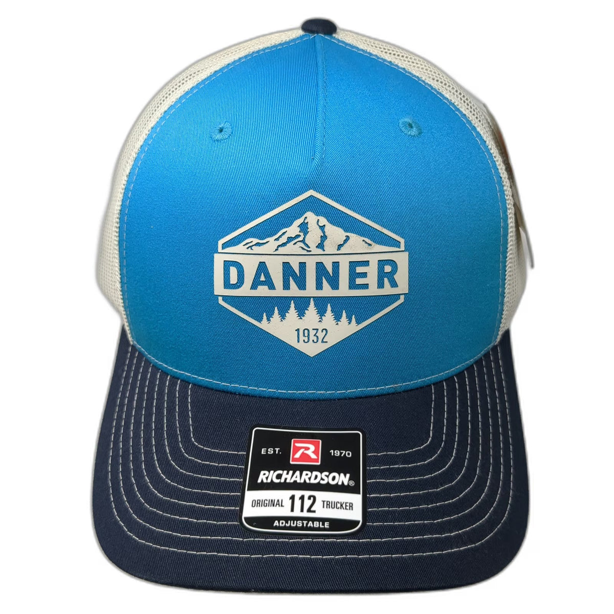 Richardson Trucker Hat Blue White One Size Danner 1932 Mountain Mesh Snapback