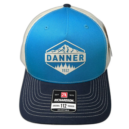 Richardson Trucker Hat Blue White One Size Danner 1932 Mountain Mesh Snapback