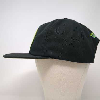 Rick and Morty 5 Panel Black Hat One Size Snapback Space Cruiser Green Visor