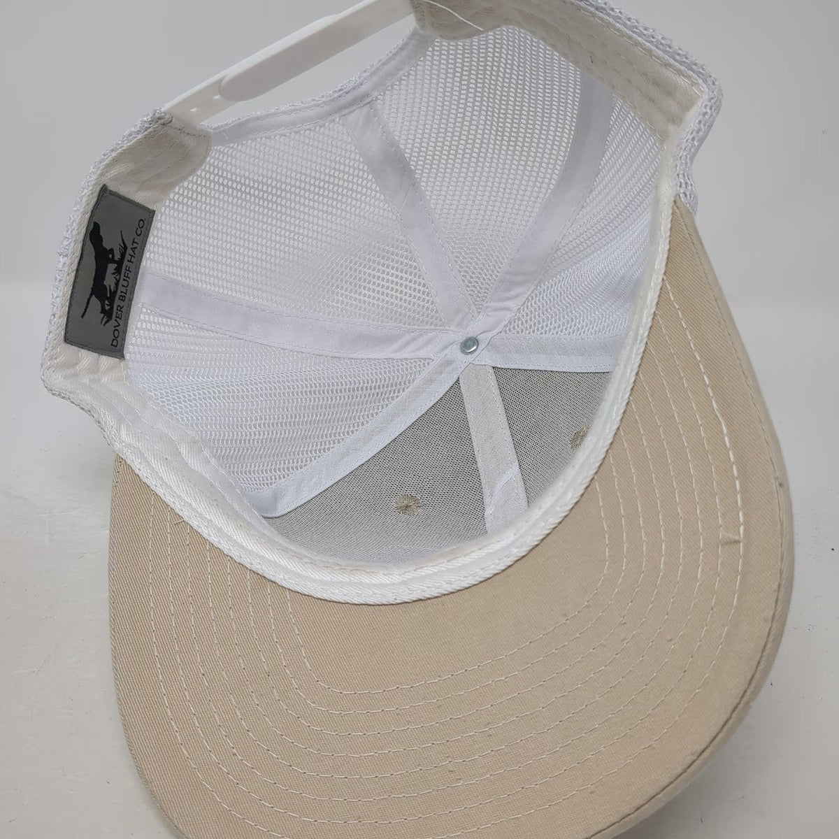 Dover Bluff Hat Co. Trucker Hat Brown One Size Mesh Back Fish Patch Snapback
