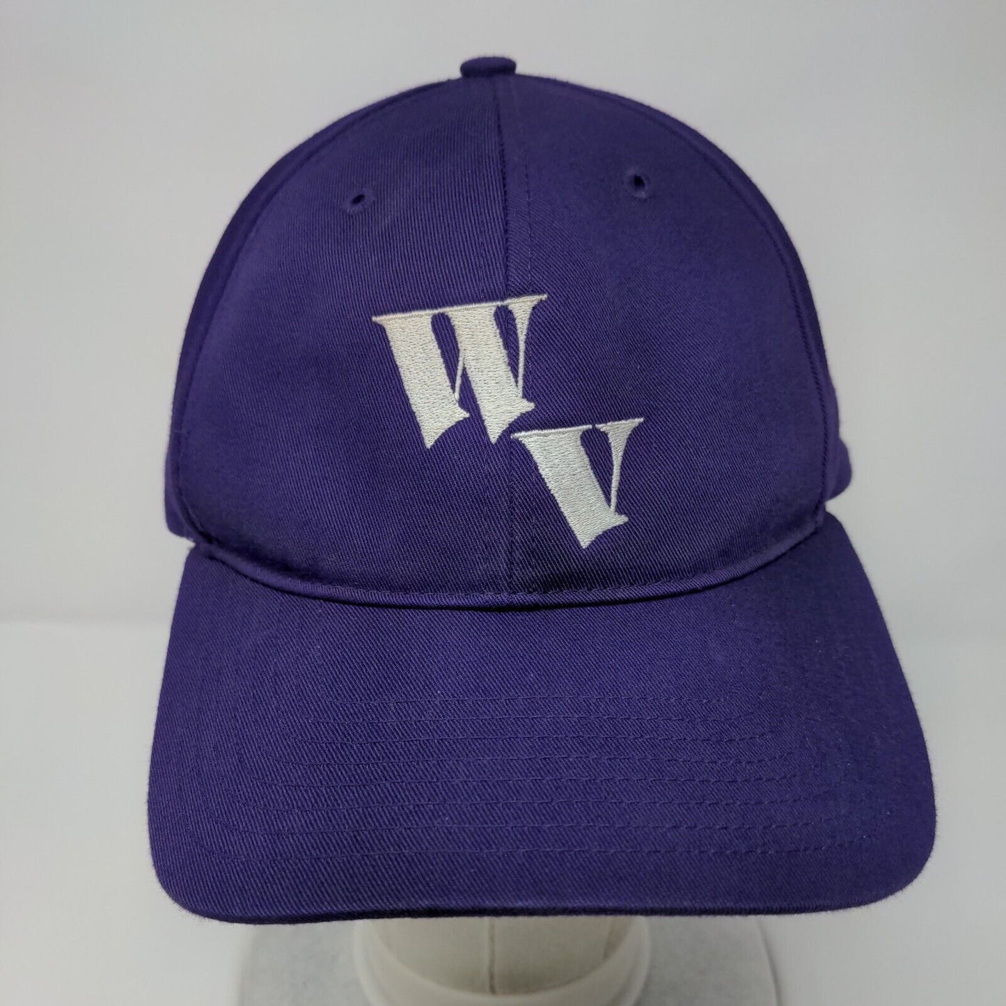 WV Snapback Hat Purple M/L Solid Adjustable Embroidered Richardson
