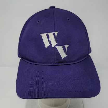 WV Snapback Hat Purple M/L Solid Adjustable Embroidered Richardson