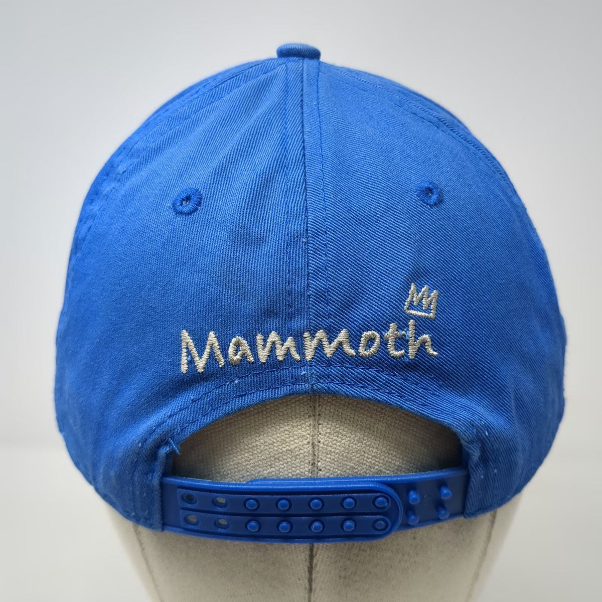 Mammoth Mountain Snapback Hat Blue One Size Ski Trail Map Crown Logo Graphic