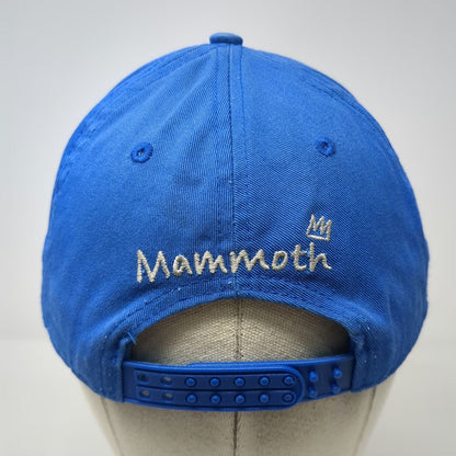 Mammoth Mountain Snapback Hat Blue One Size Ski Trail Map Crown Logo Graphic