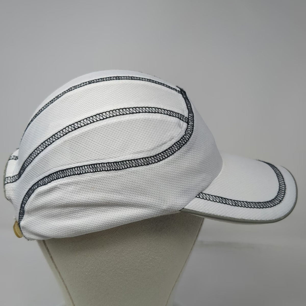 Athleta Baseball Cap White One Size Performance Running Contrast Stitch Hat