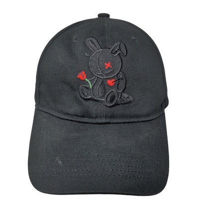 BKYS Men's Slideback Hat Black Size OS Embroidered Plushy Rabbit Logo Cotton