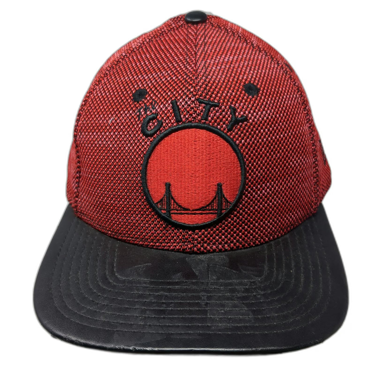 Golden State Warriors NBA New Era Snapback Hat Red Black OS 9FIFTY Flat Bill