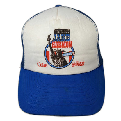 Coca-Cola Jake Harmon Memorial 10K Race Statue Liberty Blue Trucker Hat One Size