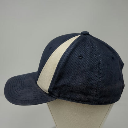 Adidas Baseball Cap Blue One Size Strapback Cotton Embroidered Logo Stripe Hat