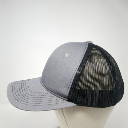 Port Authority Snapback Trucker Hat Gray One Size Adjustable Mesh Back Blank